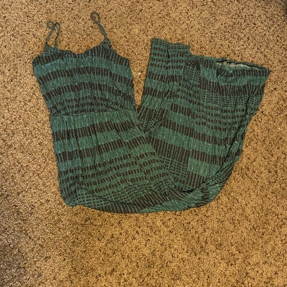 Lush Teal/Black Maxi Dress - Picture 2 of 6